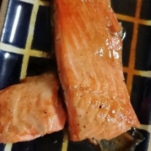 鮭のオイスター甘酢照り焼き